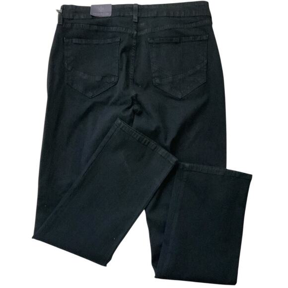 NYDJ Marilyn Jeans Womens 14 Straight Leg Stretch Dark Wash Streetwear Denim NWT - Picture 4 of 12